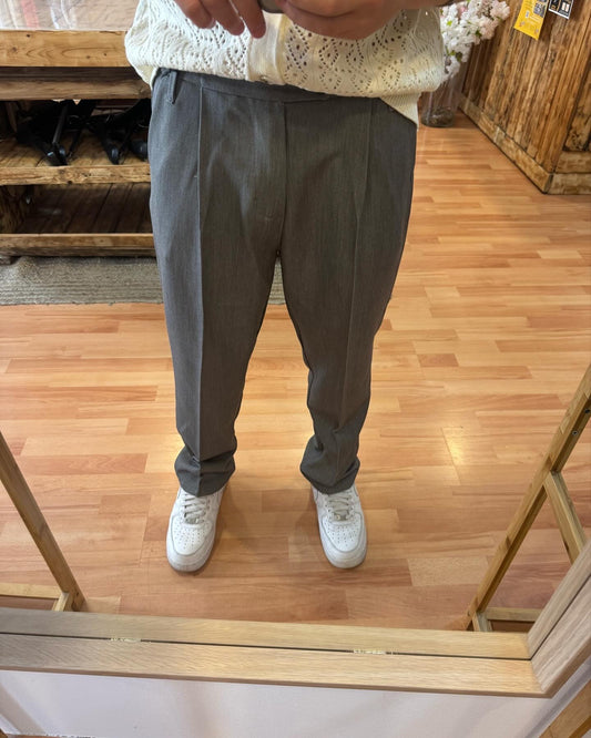 Pantalone fondo ampio grigio